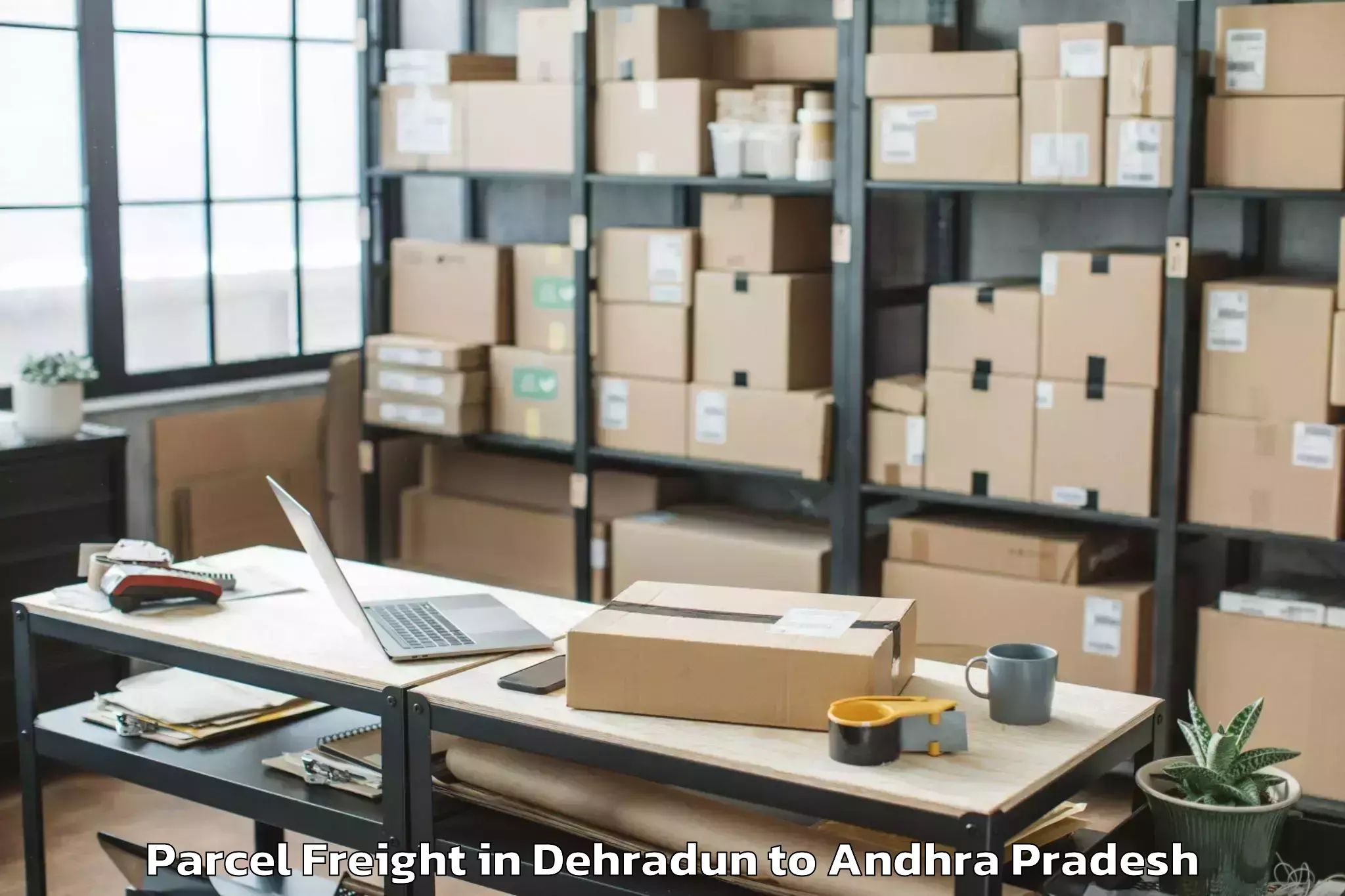 Book Dehradun to Pedapudi Parcel Freight